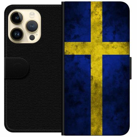 Apple Iphone 14 Pro Plånboksfodral Sverige Flagga