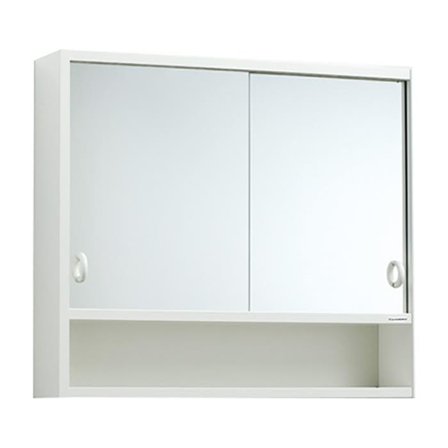 Svedbergs A60 Badrumsskåp trä, vit, med spegel, Badrum