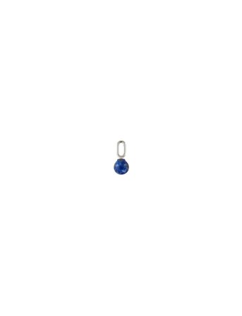 Design Letters Stone Drop Charm - Blue - 5 MM
