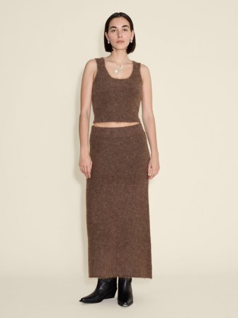 Holzweiler Fure Fluffy Skirt - Dk. Brown - Women's - XS
