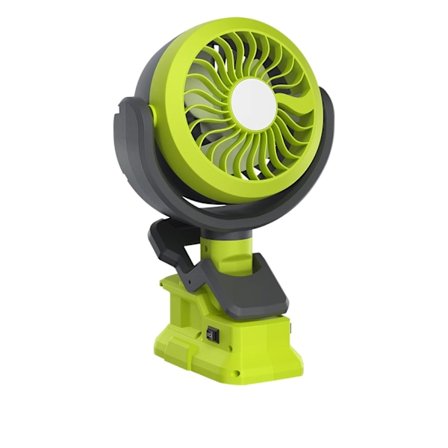Kannettava tuuletinvirta Ryobi 18V yksi akku 2 in 1 kaksinopeuksinen tuuletin ja led valo sähkötyökalut retkeilyyn Ladattava P108