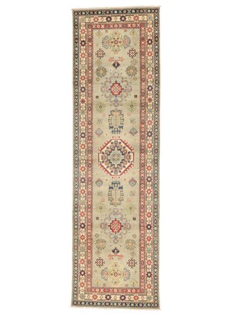 Tapis Kazak Fine 86X298 De Couloir Marron/Orange (Laine, Afghanistan)