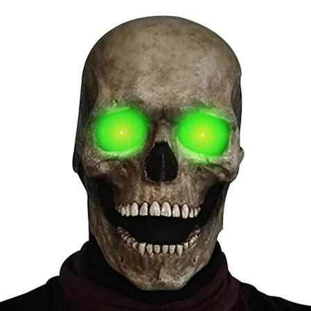 Halloween-kallop naamio - Liikkuva leuka - Luuranko-asu - Kauhu - Pelottava dark color