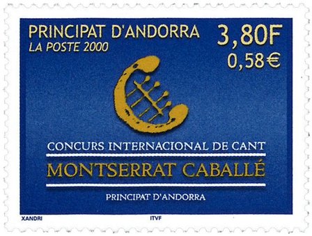 Fransk Andorra - Sangkonkurrence - Postfrisk frimærke