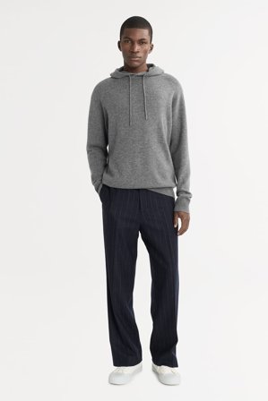 Soft Goat - Men's Hoodie - Cashmere hoodie - S - Grey