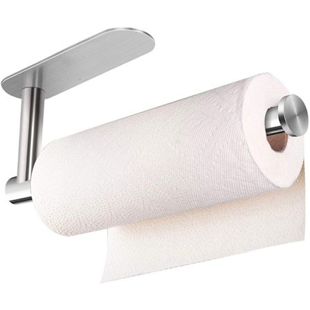 1 stk. (sølvfarvet) fritstående toiletpapirholder i rustfrit stål, ideel til toiletpapirruller, nem pleje, rustfrit stål