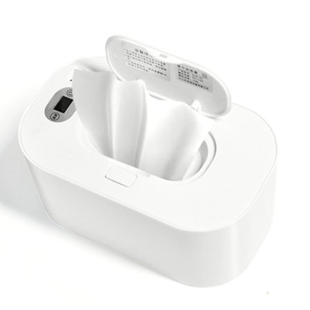 Värmare för våtservetter för baby, stor kapacitet, justerbar temperatur, vit