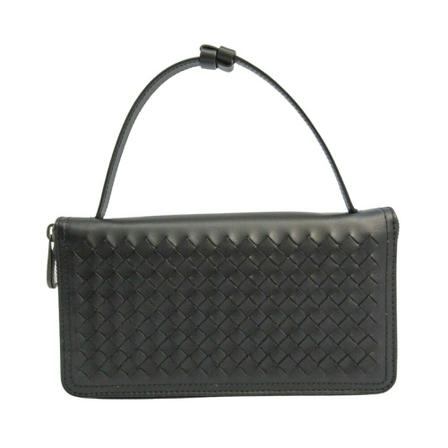 Bottega Veneta Vintage Pre-owned Intrecciato Sort, Herre Vintage Tasker, Størrelse: ONE Size