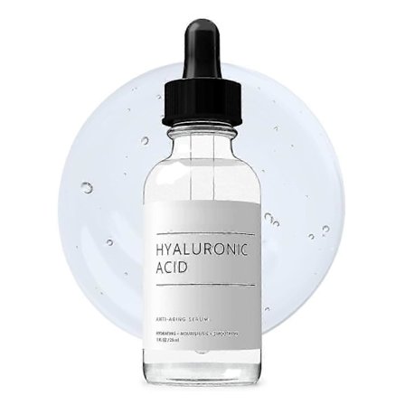 Hyaluronsyre Serum til Ansigtet - Opstrammende, Anti-Aging, Ultra-Hydrerende - Anti-rynke Fugtighedscreme Reducerer Tør Hud - Duftfri - 1 Fl 