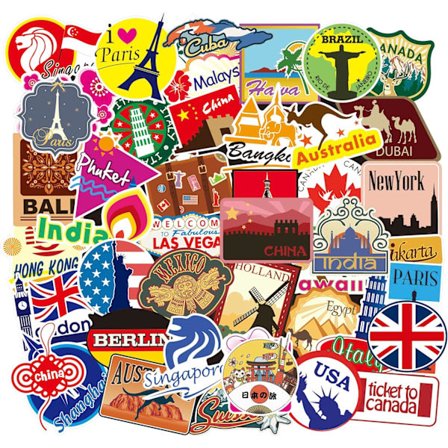 100 st klistermärken, vintage-etiketter i vinyl