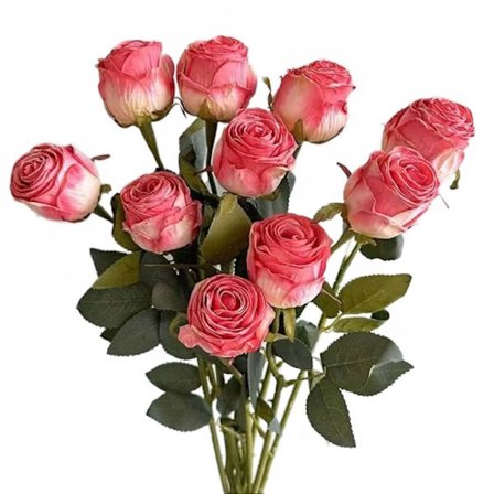 1 pakke kunstige falske roser for interiørdekorasjon