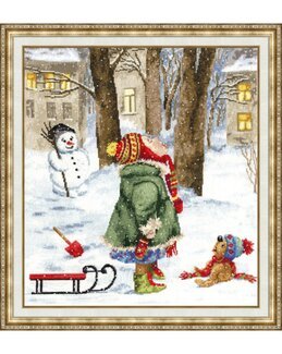 Stickpackung Bild Spaß im Schnee - Arti Balta