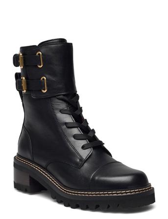 Mallory Ankle Boot Shoes Boots Ankle Boots Ankle Boot - Heel Musta See By Chloé
