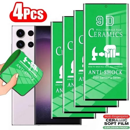 Uusi 4 kpl HD keraaminen kalvo yhteensopiva Samsung Galaxy S21 S20 S22 S23 S24 Ultra FE S10 S9 S8 Plus Note 20Ultra 8 9 10 Plus näytönsuojan 