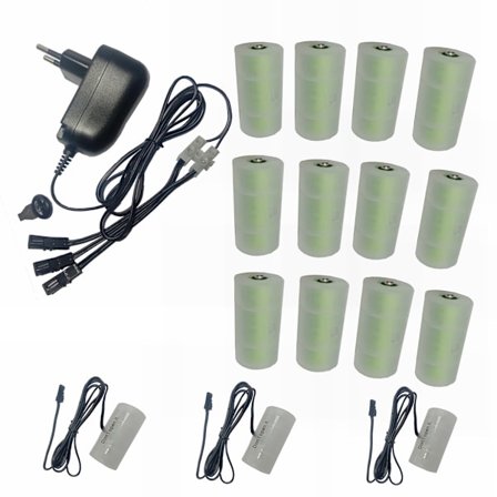 Dummy Battery Eliminators 3V-12V Justerbar power för LED-ljus Byt ut 2-8st 1,5V LR14 AM2 C batteri