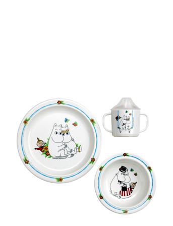 Moomin, Giftbox, 3 Pcs Home Meal Time Dinner Sets Multi/mönstrad Rätt Start