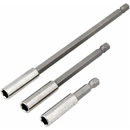 1/4 Hex Magnet Borrchuck Förlängningshållare Borrmaskin Byte Förlängning 6,35 mm Hex Kraftverktyg 60/100/150 mm 3 st