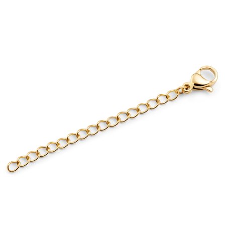 Alargador de pulsera de acero inoxidable 304L dorado de 5 cm para hombres - Pulseras de acero