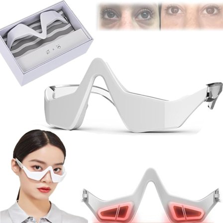 Rødt lys briller, RevitalEye Advanced Under-Eye Renewal Therapy, Mikrostrøm øye skjønnhetsapparat, reduserer mørke ringer og rynker ved kilden