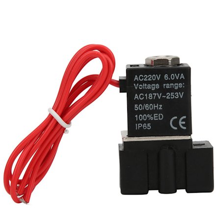 Snabbverkande elektrisk magnetventil i plast 220V 2-läges 2-vägs luft vatten olja G1/4