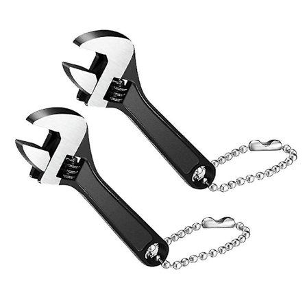 Käsikiristimen musta koko säädettävä urat työkalu (2 kpl)