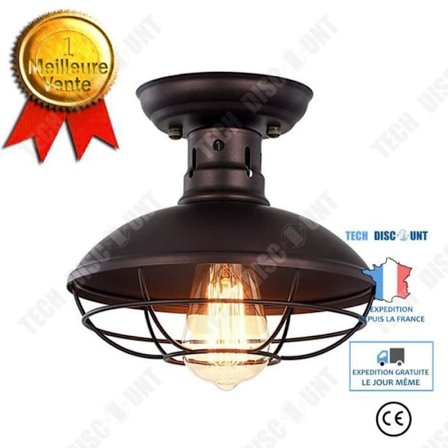 Taklampa - TD - Retro stil - 60 W - E27 - Svart - Inomhus