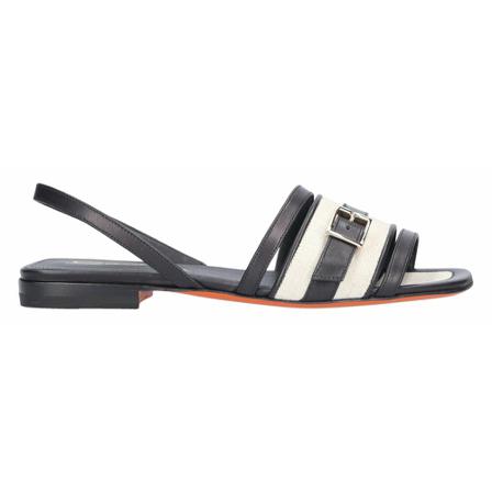 Santoni, Flat Sandals Czarny, Kobieta, Rozmiar: 40 EU