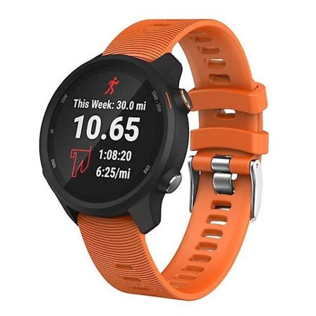 Silikonklockarmband för Garmin Forerunner 245 Orange