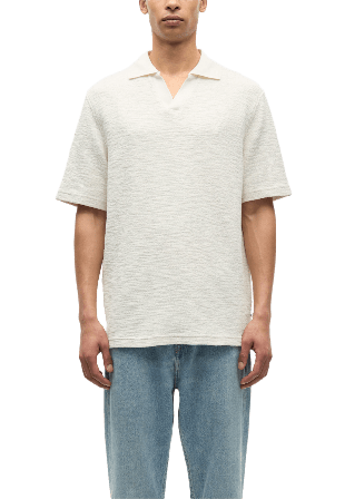 SAMSOE Samac v-neck polo 15974 T-shirts Herr Beige S