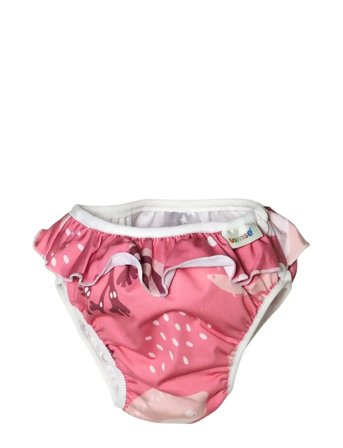 Imse Vimse Swim Diaper M 7-10Kg, Pink Whale Frill - Pink - M 7-10KG