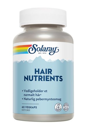 Solaray Hair Nutrients 60 kaps., Helse & Madvarer, Hud, Hår & Negle, Kosttilskud Til Håret