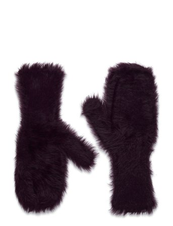 Monki Hairy Mittens - Purple - ONE SIZE