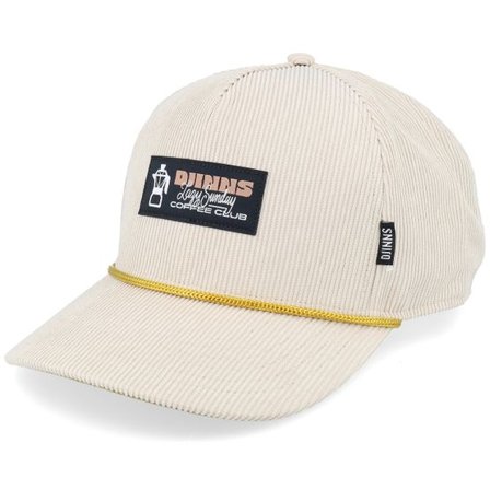 Djinns - Beige adjustable Keps - Hft Cap Sunday Coffee Corduroy Creme A-Frame Adjustable @ Hatstore