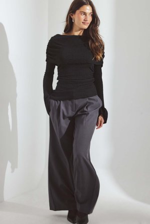 NA-KD strukturiertes Cape-Oberteil - Alltags-Oberteile - Schwarz - XL (EU 46)