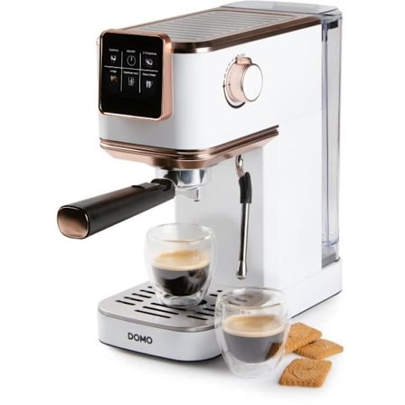 Espresso-maskin 3 i 1 - DOMO - DO746K - 1350 W - 20 Bar - Vit / Rosa