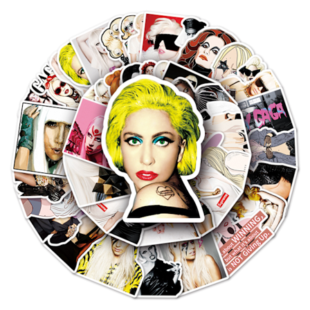 51 Lady Gaga Näyttelijä Seksikkäät Graffiti-tarrat Matkatavara Matkalaukku Kannettava Tietokone Autotarrat