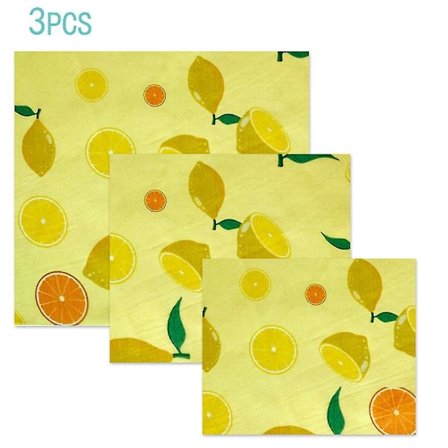 3-osainen mehiläisvahakäärepaperisetti, uudelleenkäytettävät luomu mehiläisvahaliinat [HK]