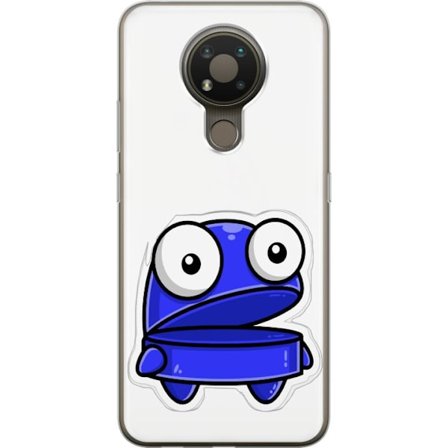 Kompatibelt Mobildeksel til Nokia Nokia 3.4 Blå tegnefilmfigur med åpent uttrykk og store øyne i morsom illustrasjon