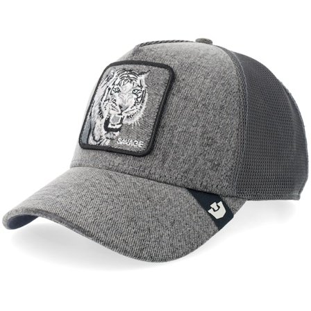 Goorin - Grå trucker Caps - Denim Savage Gray Denim A-frame Trucker @ Hatstore
