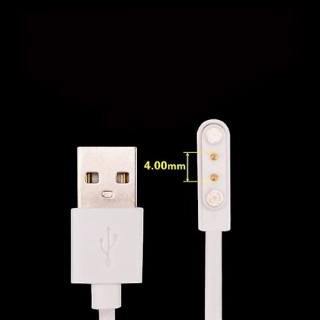 1 st Universal Smartwatch Laddningskabel, Magnetisk Laddningskabel 2 Stift 4 Stift USB Laddare för Smartwatch 7.62mm 2.84mm 4mm [kk]
