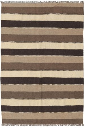 Kilim Rug 132X190 Brown/Orange Wool, Persia