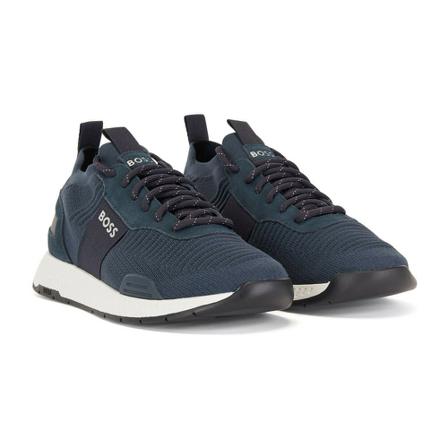 Hugo Boss, Flat shoes Blauw, Heren, Maat:40 EU,polyester