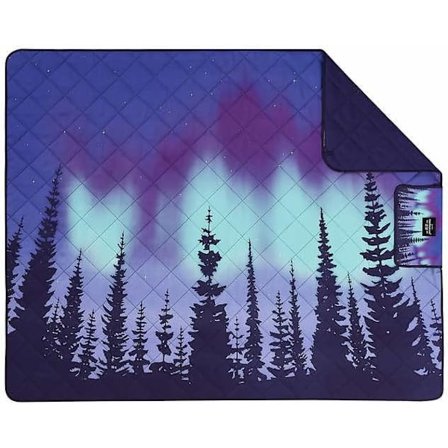 Bærbart Picnic Tæppe (152cm x 183cm) - Foldbart & Sandtæt Strand- & Campingtæppe - Med Bærerem (Stjerner)