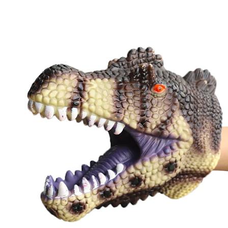 Hånddukke Dinosaurhoved Model Legetøj T-Rex Dino Jurass Shark Tiger Park Dukker Dinosaur Verden Blød Plys Legetøj til Drenge Børn Gaver Spinosaurus