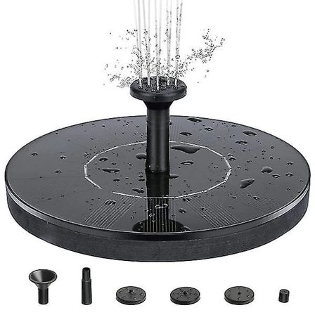 [CA] Solcelledrevet vannfontene 16 cm Svart