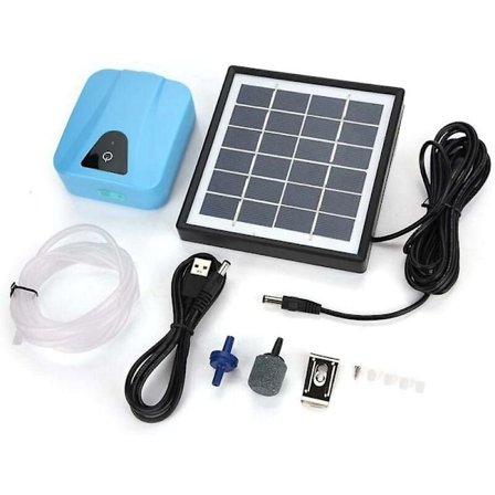 Professionell Solcellsdamm Luftare, Syrepump Damm Luftpump Syrepump Solcellsdriven Luftare, för Trädgårdsdamm Luftning Akvarier 2L/Min