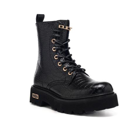 Cult ankle Stövlar Slash Croco svart, Dam, Dam, Storlek: 39 EU