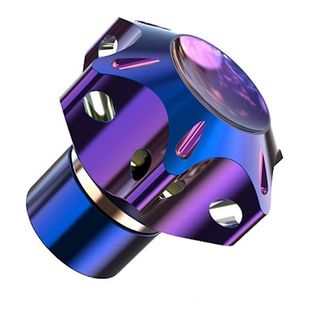 Motorcykel CNC Nøgle Cover Hexagon Brændt Titanium Nøgle Hoved Case Shell Cafe Racer Modificeret Brændt Blå Nøgle Bit Tilbehør Universal| |