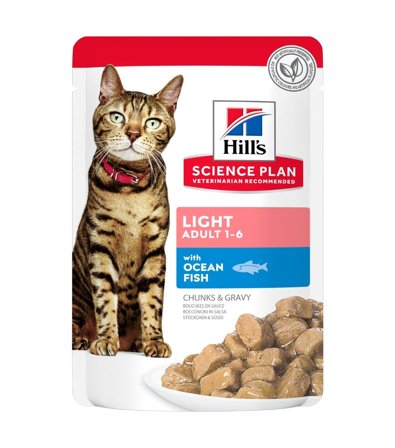 Hill's Science Plan Light Bocconcini Pesce Oceanico Gatti Adulti