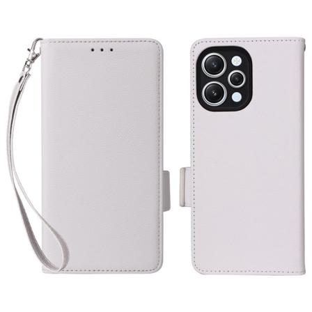 Xiaomi Redmi 12 5G/4G Fodral Litchi Läder Vit